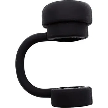 Silikonový kryt na brčko 12 x 65 x 10 mm Ochrana brčka Hygienický uzávěr Opakovaně použitelný Krytka na brčko na cesty černá