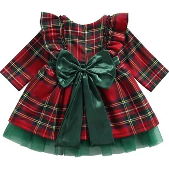 Dívčí šaty Dívčí kostkované šaty N341 3