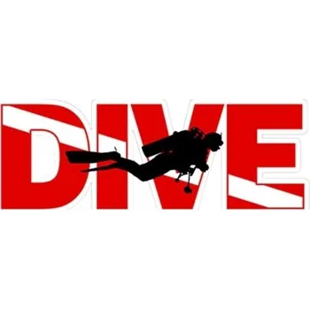 Samolepka na auto potápěč