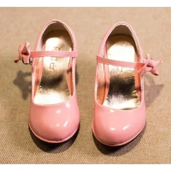 Dívčí polobotky Dívčí lakované lodičky růžová 25