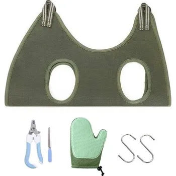 Kosmetika pro kočku Sada pro stříhání a zavěšení koček 6 - 10 kg zelená