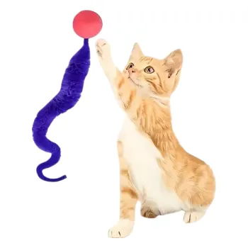 Hračka pro kočku Barevná hračka pro kočky 23 cm Koule s housenkou Zábavná hračka pro kočky Kreativní hračka na hraní a lovení Stimulující kočičí hračka