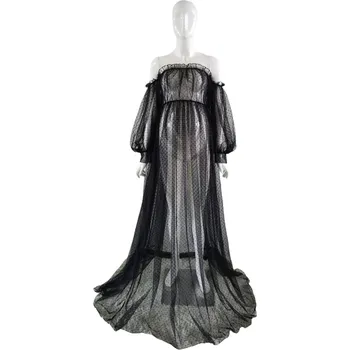 Dámské šaty Těhotenské šaty na focení N927 černá S