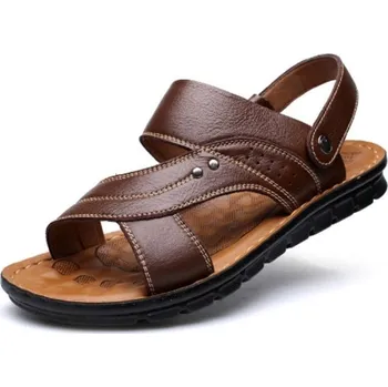 Pánská móda Pánské páskové sandály hnědá 41