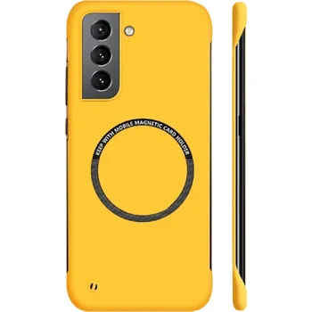 Pouzdro na mobilní telefon Matný ochranný kryt s podporou MagSafe pro Samsung Galaxy S23 žlutá