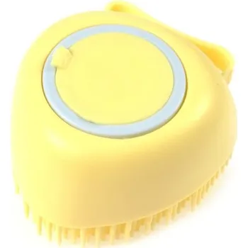 Masážní koupací kartáč pro domácí mazlíčky P3975 žlutá