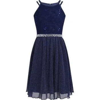 Dívčí šaty Dívčí šaty N169 tmavě modrá 6