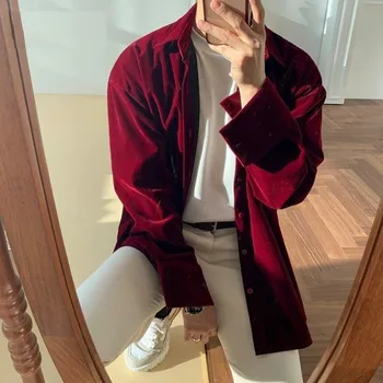 Pánská košile F845 vínová M