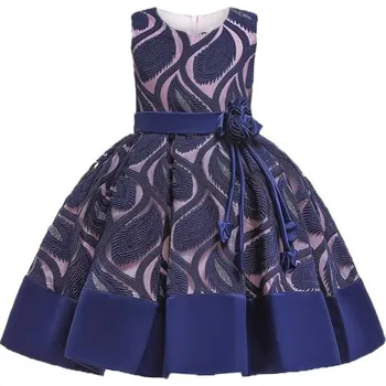 Dívčí šaty Dívčí plesové šaty N165 tmavě modrá 4