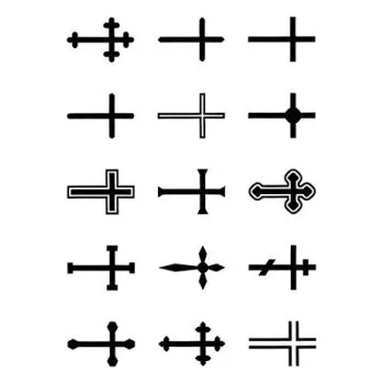 Odstranitelné tetování Dočasné vodotěsné tetování Kříž 11 x 8 cm Tetovací papír s motivy křížů Tetovačka na prsty a tělo Sada falešných tetování Malá dočasná tetování