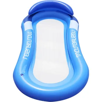 Nafukovací kruh Nafukovací lehátko se sítí 150 x 75 cm Nafukovací modré lehátko do vody