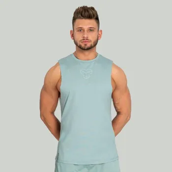 Pánské oblečení GymBeam Tílko Essential Cut-Off Stone Blue - STRIX Velikost: M, Barva: modrá