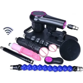 Vibrátor Automatizovaný sex simulátor s dálkovým ovládáním, teleskopickým pohybem a 5 různými nástavci diskrétní balení