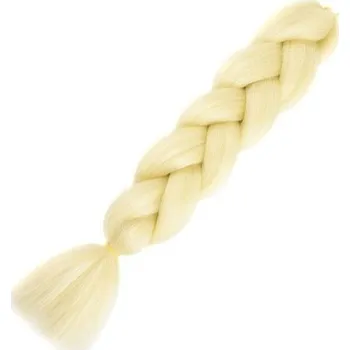 Paruka Kanekalonové jednobarevné copánky 60 cm žlutá