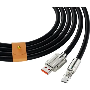 Datový kabel Rychlonabíjecí kabel USB C 120W 6A 1,5 m datový kabel USB typu C a A rychlé nabíjení mobilní telefon přenos dat černá