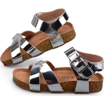 Dívčí obuv Dívčí korkové sandály stříbrná 23