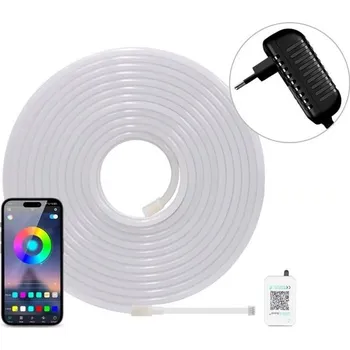 LED osvětlení LED neonové páskové světlo 15 m 24 V 60 LED/m Bluetooth ovládání Synchronizace s hudbou Flexibilní RGB pásek Osvětlení interiéru a párty