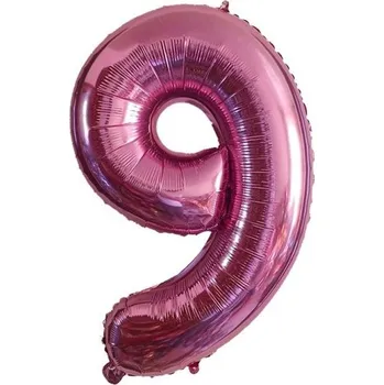 Balónek Narozeninový růžový balónek s číslem 80 cm 9