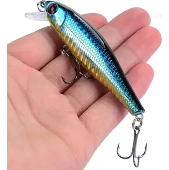 Umělá nástraha Profesionální rybářská návnada střevle wobler 8,5 cm 9,2 g Realistický potápivý wobler na dravé ryby Plovoucí umělá nástraha s ostrými trojháčky Rybářský wobler na přívlač modrá