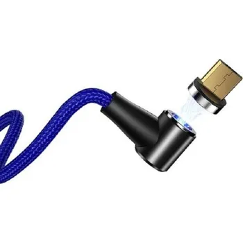 Datový kabel Lomený magnetický USB kabel K618 modrá 1 m 3