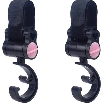 Háček na kočárek 2 ks E557 růžová