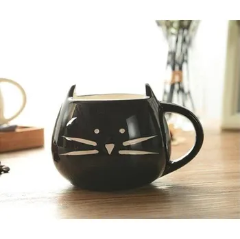 Keramický hrnek s kočkou J1340 černá