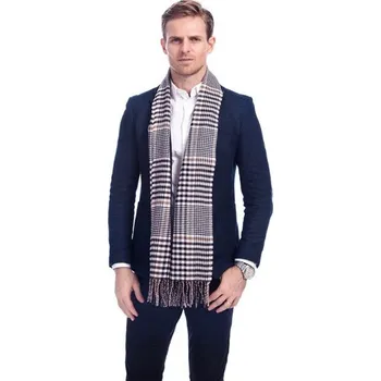 Šála Pánská zimní šála se vzorem - Béžová