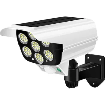 Noční světlo Solární světlo 77 LED 20x11x8 cm s pohybovým senzorem IP65 Vodotěsná bezpečnostní lampa Maketa kamery 3 režimy pro zahradu, dvůr, dům