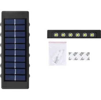 Zahradní dekorace Nástěnná solární lampa T1043 teplá bílá