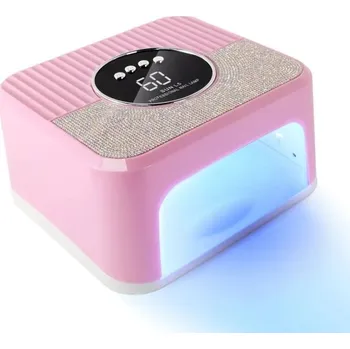 UV lampa na nehty UV LED lampa na nehty 168W Profesionální vysoušeč s LCD displejem 45 LED Doba sušení 10/30/60/99s Odnímatelná spodní deska Manikúra Pedikúra růžová