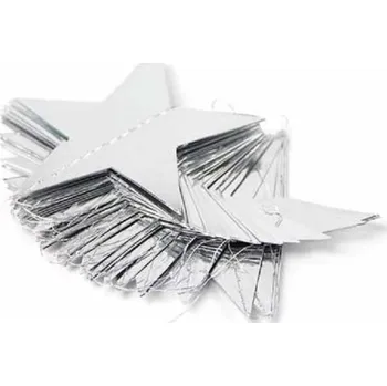 Vánoční dekorace Závěsná girlanda s hvězdami stříbrná