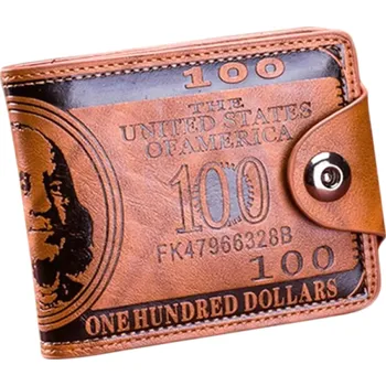 Peněženka Pánská peněženka na patent 11,5 x 9 cm PU kůže Neutrální barvy Přihrádky na karty Elegantní kompaktní peněženka pro muže Praktická pánská peněženka hnědá