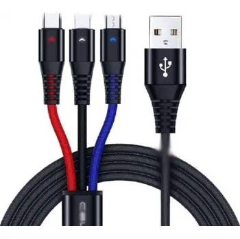 Datový kabel Nabíjecí kabel USB na USB-C / Micro USB / Lightning 1,2 m
