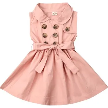 Dívčí šaty Dívčí šaty s páskem růžová 3