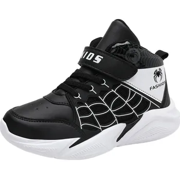 Chlapecké tenisky Chlapecké tenisky s potiskem pavouka Prodyšná chlapecká obuv Volnočasové chlapecké tenisky Protiskluzové černá 28