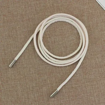 Opasek Kulatý kožený pásek na šaty z PU kůže 150 x 0,5 cm Elegantní dámský opasek na zavázání Pasový módní doplněk k šatům Sukním Tunice bílá