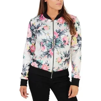Dámská bunda Kvalitní dámská jarní/podzimní bunda s květinovým vzorem J704 S 2