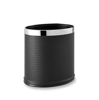 Odpadkový koš Caretrade Koš do pokoje 10 l, oválný hnědý, strukturovaný
