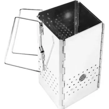 Příslušenství pro gril Přenosný startér na dřevěné uhlí 29 x 16 cm Komínový zapalovač z nerezové oceli Zapalovací komín grilu Rychlý a účinný rozpalovač uhlí