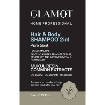 Glamot Pure Gent Hair & Body Shampoo 2in1, 8 ml