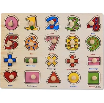 Dřevěná hračka Dřevěné vkládací puzzle - základy počítání