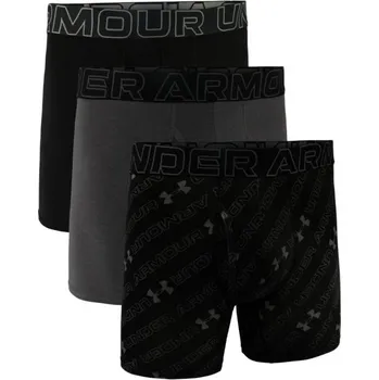 Boxerky Men‘s boxers M Perf Cotton Nov 6in 3Pack Black - Under Armour Velikost: L, Barva: černá
