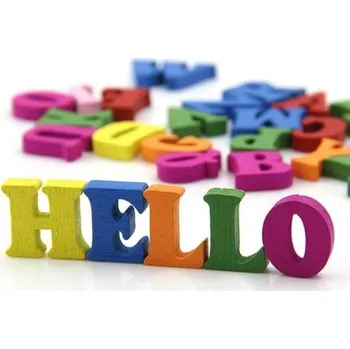 Dřevěná hračka Dřevěná písmenka pro děti 100 ks