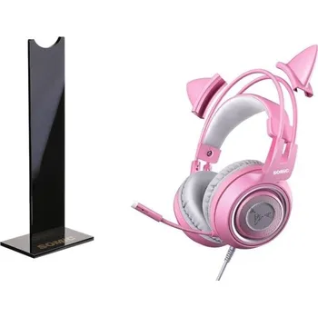 Sluchátka Herní sluchátka se stojanem černá