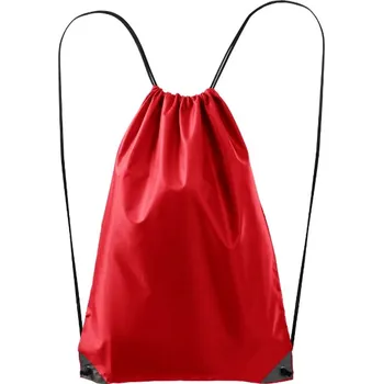 Sportovní batoh zavírání na stahování 2 polyesterové šňůrky v barvě 01 reflexní prvky v dolních rozích vnitřní kapsa na zip 20 x 23 cm rozměry batohu 45 x 34 cm - 19-91207XX