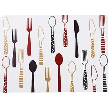 prostírání Prostírání s motivem příborů 4 ks červená