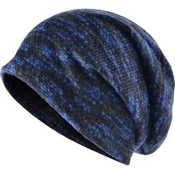 Čepice Pánská pletená čepice s kožíškem J2081 modrá