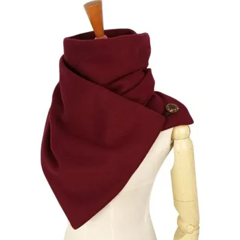 Šála Jednobarevná šála s bočním zapínáním vínová