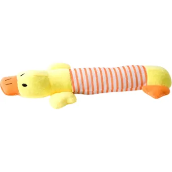 Kosmetika pro psa Pískací plyšová hračka pro psy 25 cm Kachna bez výplně Odolná interaktivní hračka Pískací a šustící hračka na kousání Měkká hračka pro psy