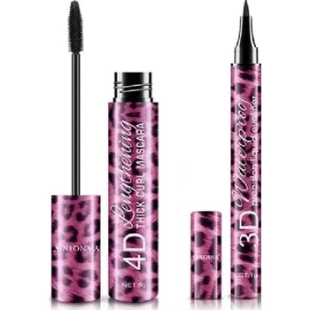 Řasenka Set řasenky a očních linek ve fixu Voděodolná řasenka s tužkou na oči Černá řasenka prodlužující řasy a odolné černé oční linky